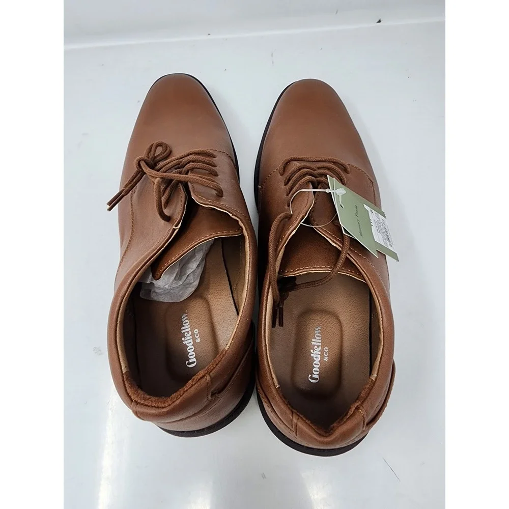 Goodfellow & Co Leo Mens Brown Memory Foam Derby Dress Shoes Size 11.5‎ NWT